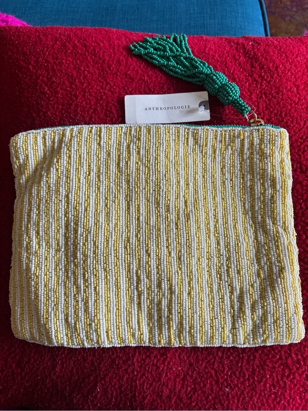 Beaded Floral Large Clutch - Anthropologie